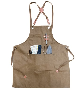 Canvas Apron With Removable Name Patch