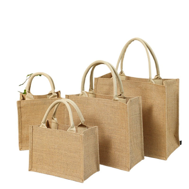 Eco Friendly Reusable Yellow Burlap Bags