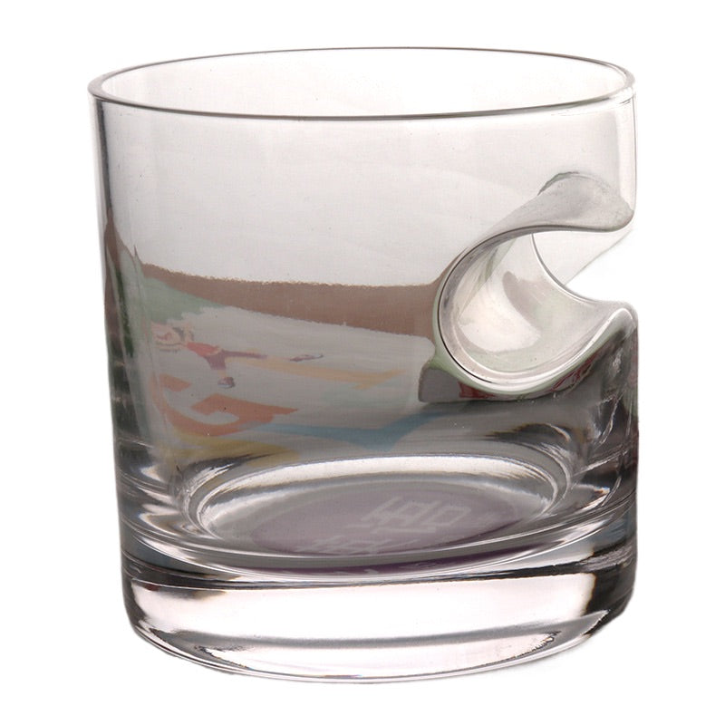 Whiskey Glass With Cigar Holder