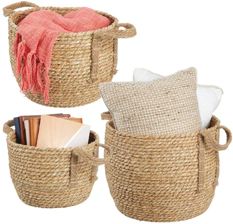 Jute Living Room Storage Basket