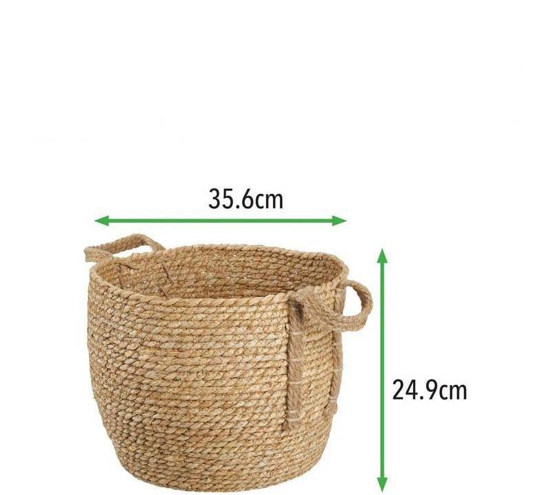 Jute Living Room Storage Basket