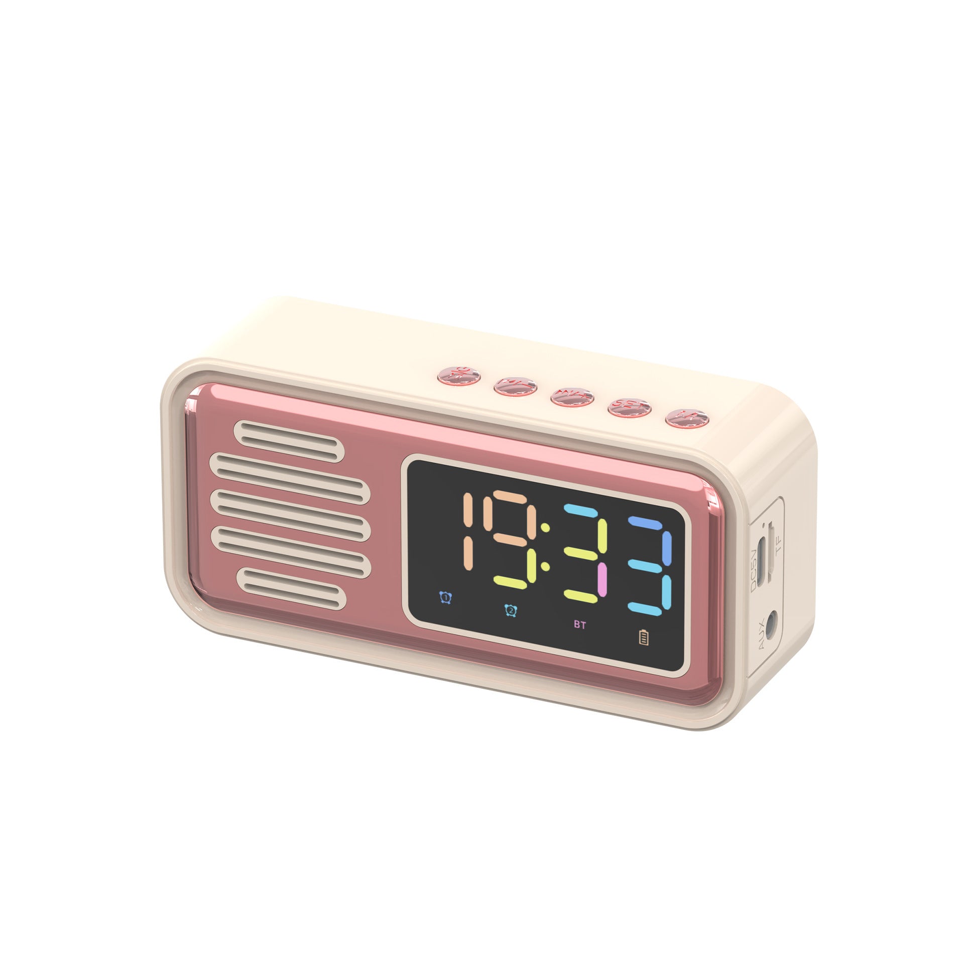 Retro Alarm Clock Bluetooth Speaker