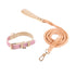 Genuine Leather Pet Collar+cotton Leash