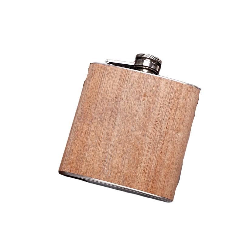 180ml Wooden Hip Flask