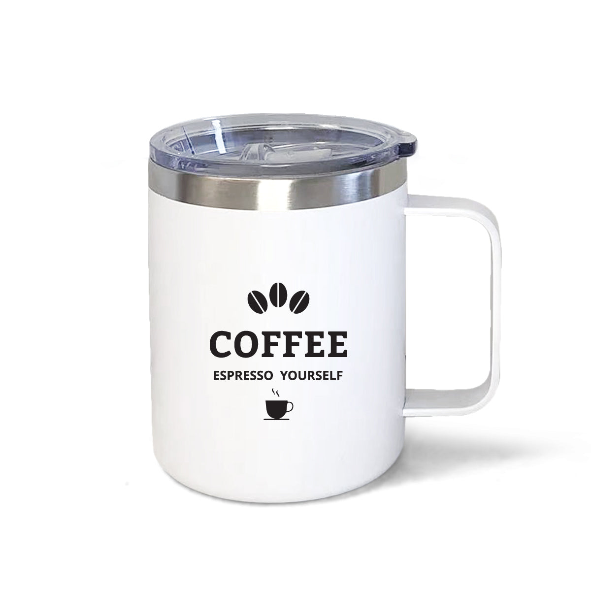 DOUBLE WALL STAINLESS STEEL MUG WITH HANDLE