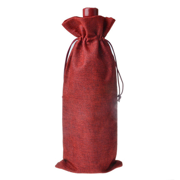 SYNTHETIC BURLAP WINE BAG