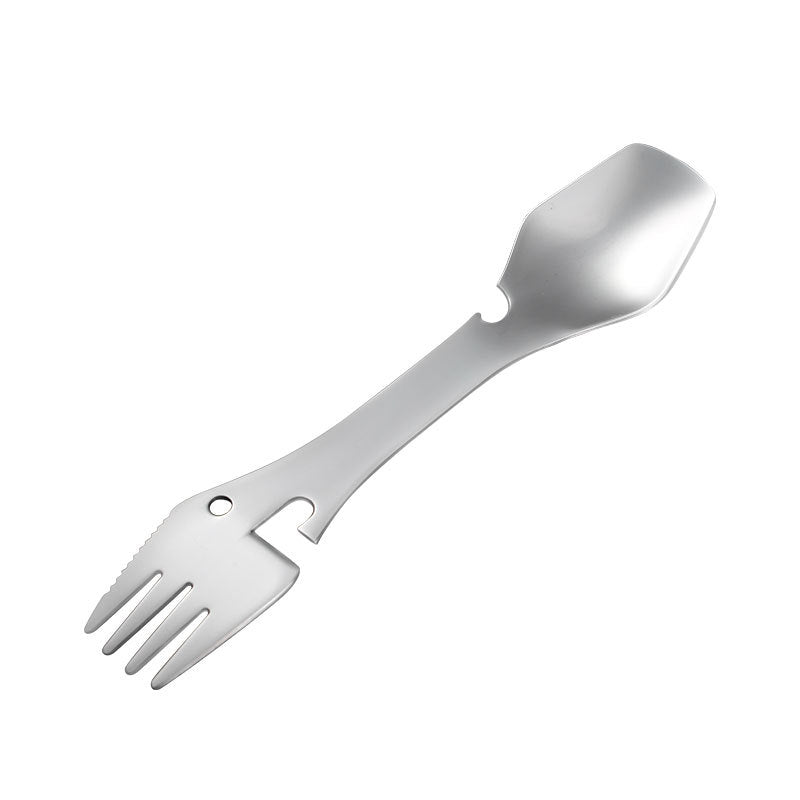 Cuchara-tenedor multifuncional de acero inoxidable para exteriores 