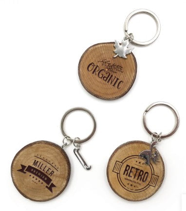 Natural Wood Keychain