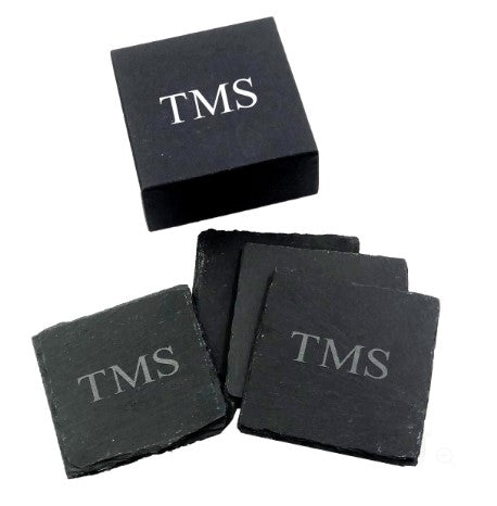 Square Slate Coaster (set Of 4) - By Boat