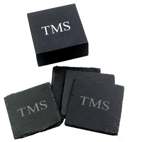 Square Slate Coaster (set Of 4)