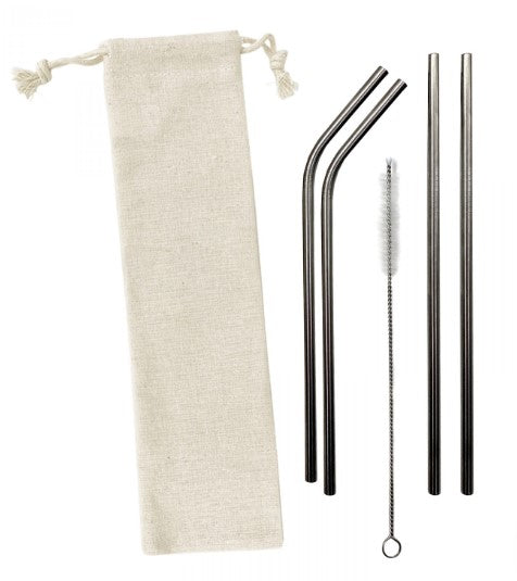 Stainless Steel Straw Set -5pcs