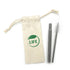 COLLAPSIBLE STRAW/BRUSH SET IN A POUCH