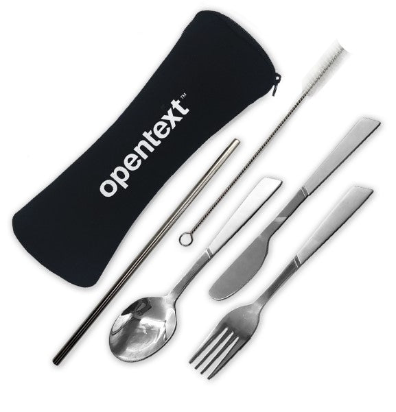 Stainless Steel Cutlery And Straw Set