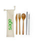 Bamboo Utensil Set With Straw And Cleaner