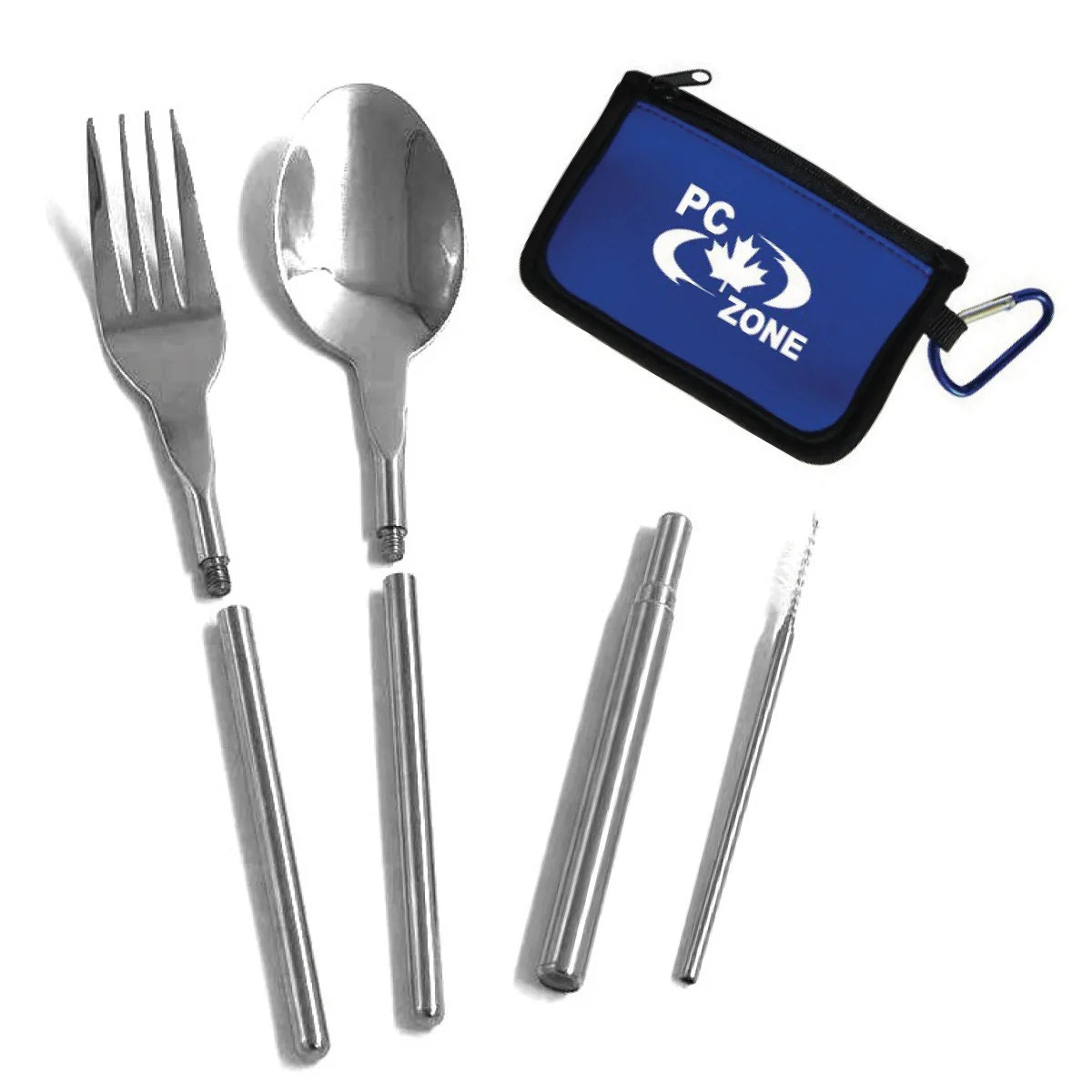 Collapsible Utensils With Straw/brush Set