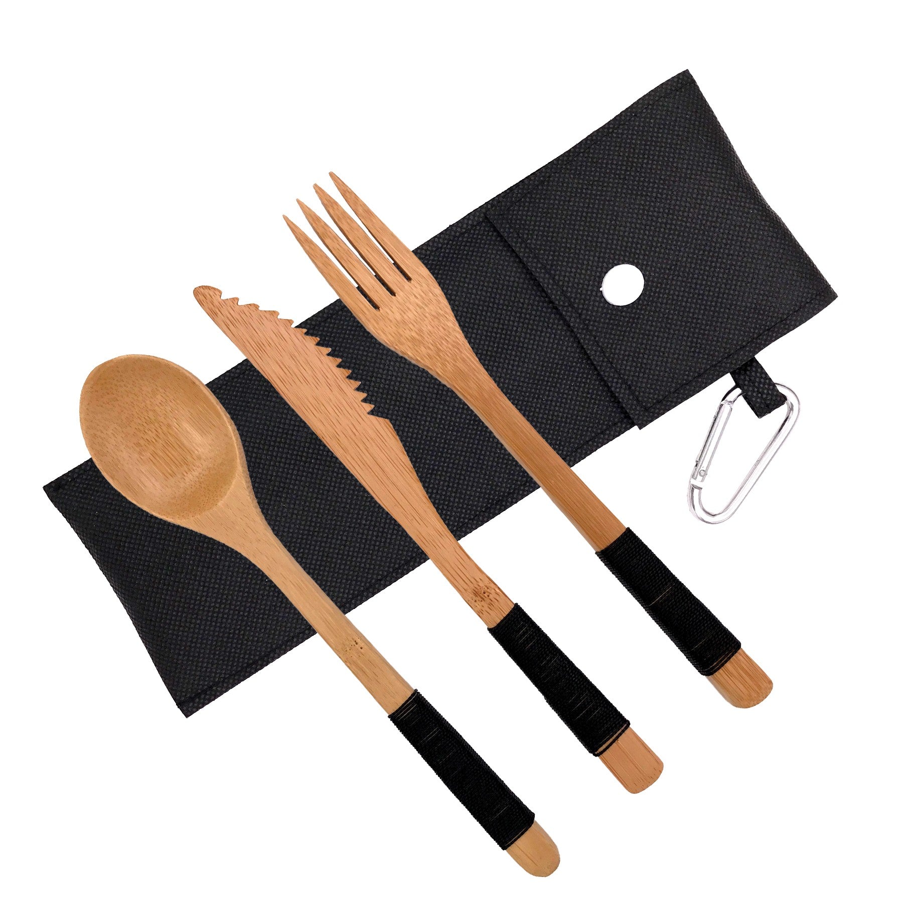 Bamboo Utensil/cutlery Set With Pouch