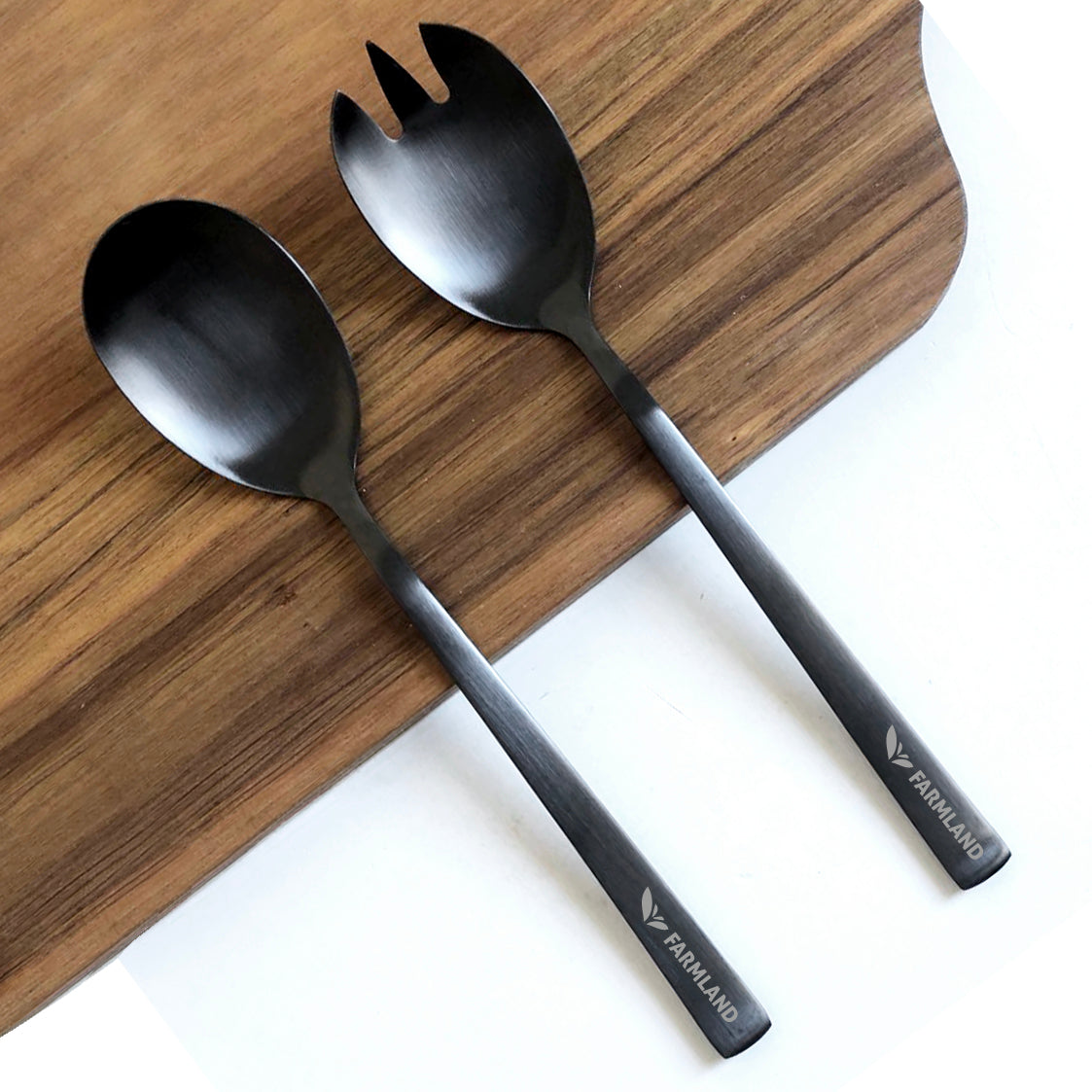 Stainless Steel Salad Serving Fork And Spoon (2pcs)