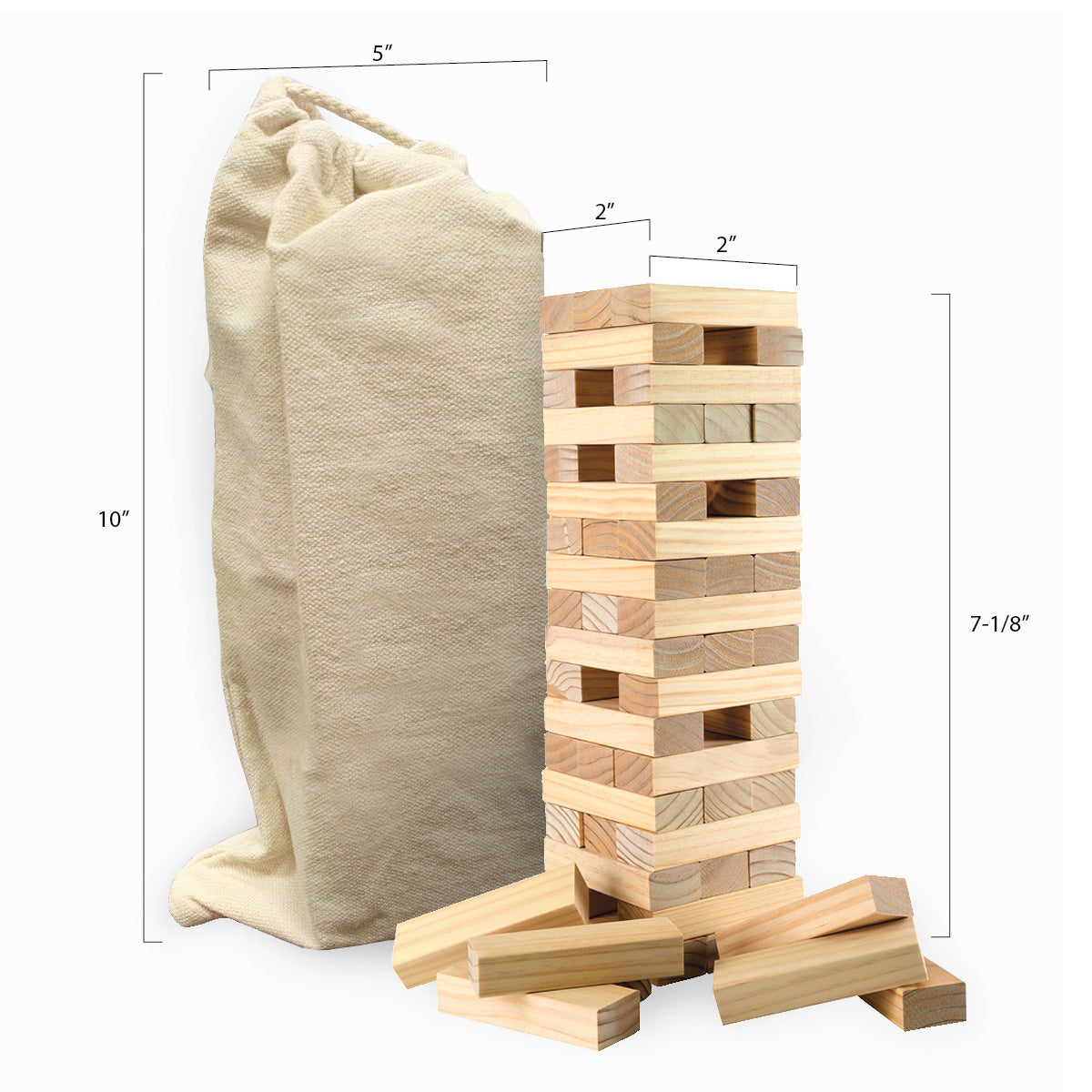 JUEGO DE TORRE DE MADERA EN BOLSA