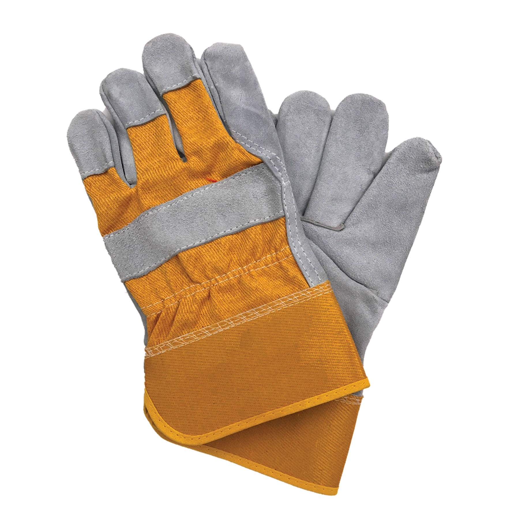 GANTS DE SÉCURITÉ EN CUIR CROÛTÉ - JAUNE