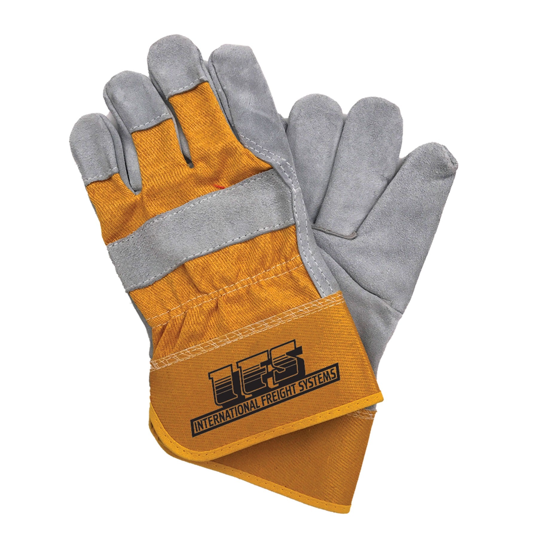 SPLIT LEATHER SAFETY GLOVES-YELLOW