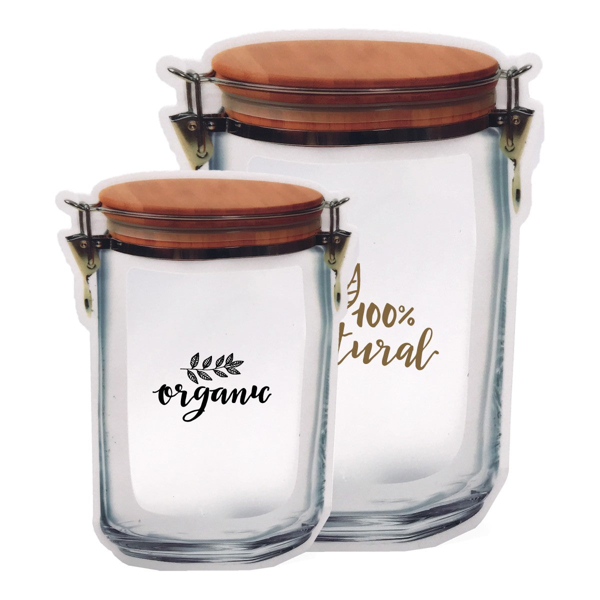 LARGE STAND-UP MASON JAR STYLE REUSABLE ZIPPER BAG