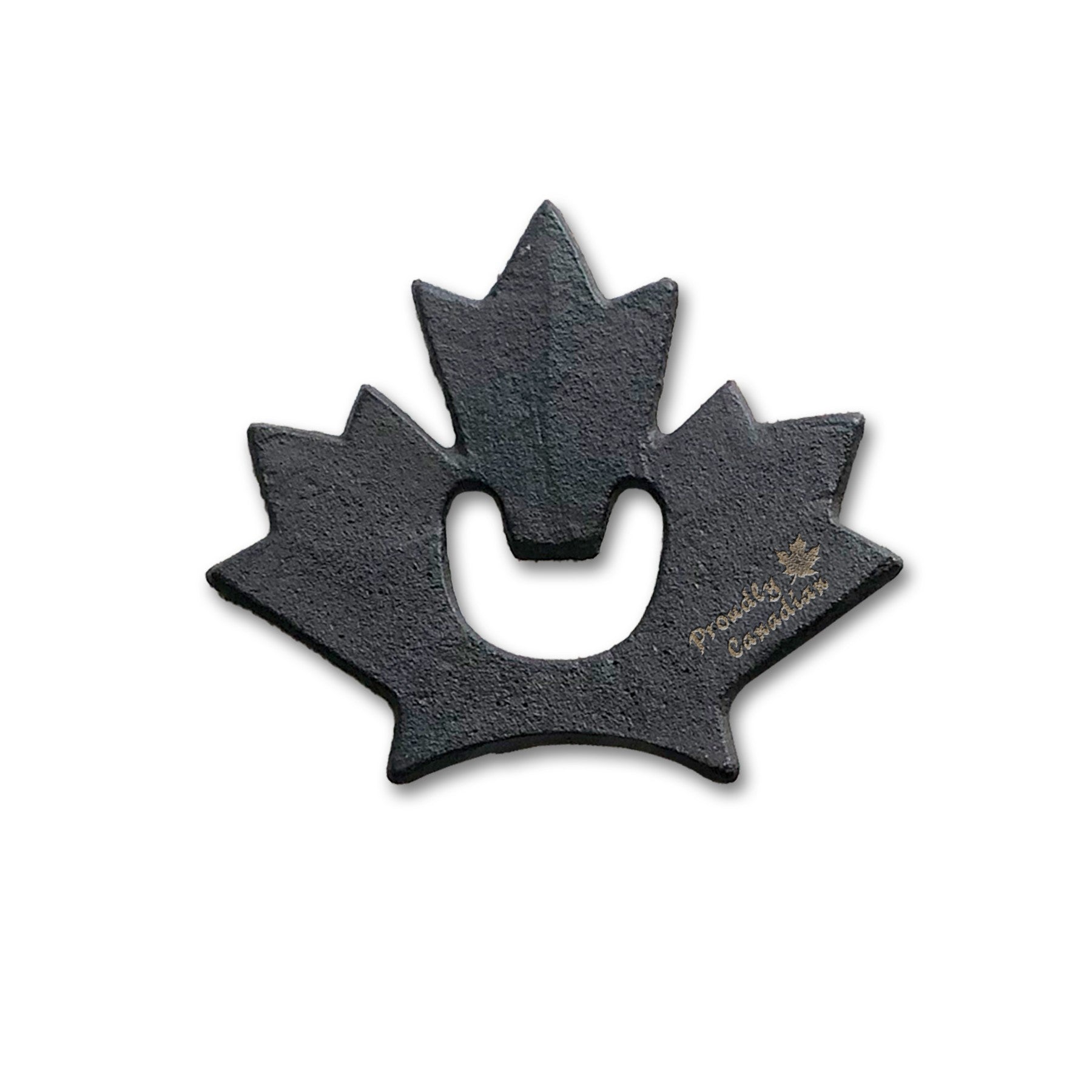 IRON AGE MAPLE LEAF SHAPE BOTTLE OPENER